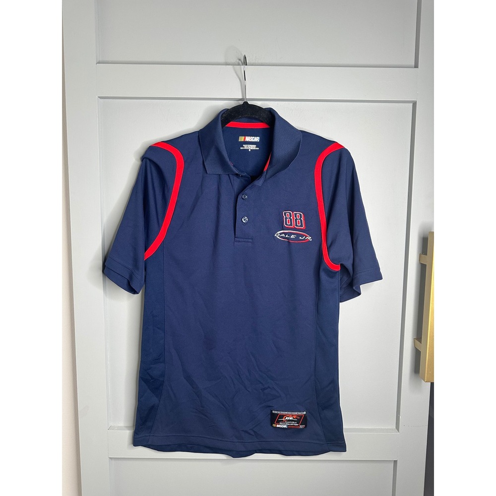 NASCAR Dale Jr 88 Polo Shirt Mens Small Navy Blue JR Nation‎ Team Collection